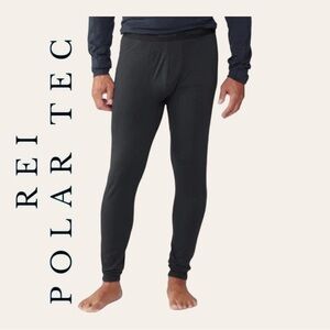 Men’s REI POLAR TEC LEGGINGS BLACK IN COLOR SIZE LARGE LOGO ON LEFT‎ LEG